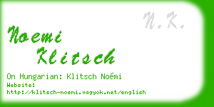 noemi klitsch business card